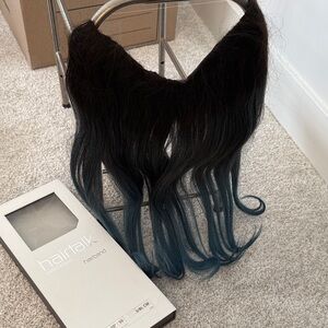 Dark brown/ blue color melt hairband